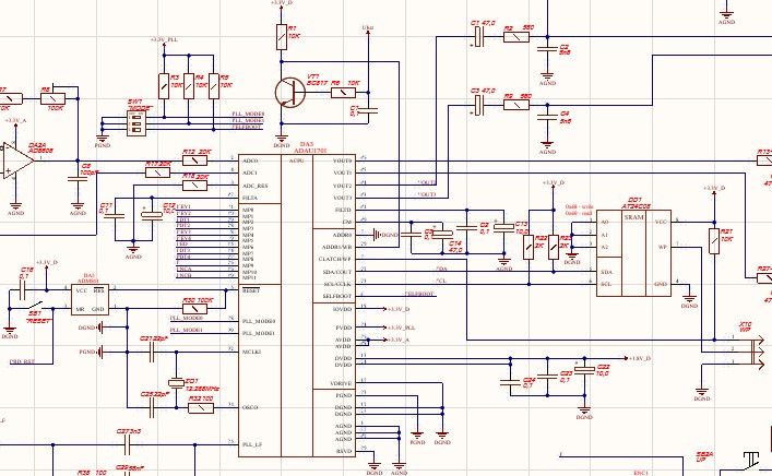 Процессор гитарных эффектов на ADAU1701